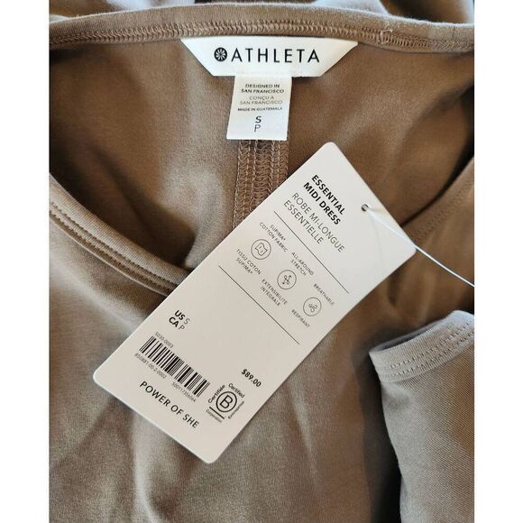 Athleta Essential Midi Dress Size Small NWT - Picture 7 of 8
